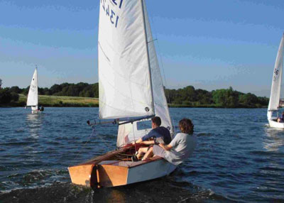 Mark's GP14 racing on the Welsh Harp