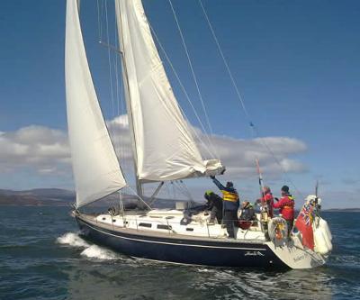 A typical ScotSail Training Yacht....