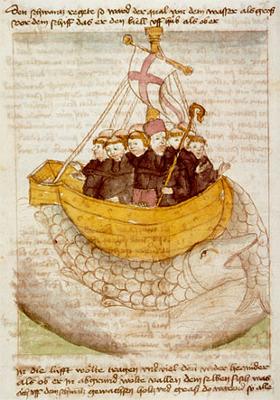  St Brendan and the whale from a 15th century manuscript